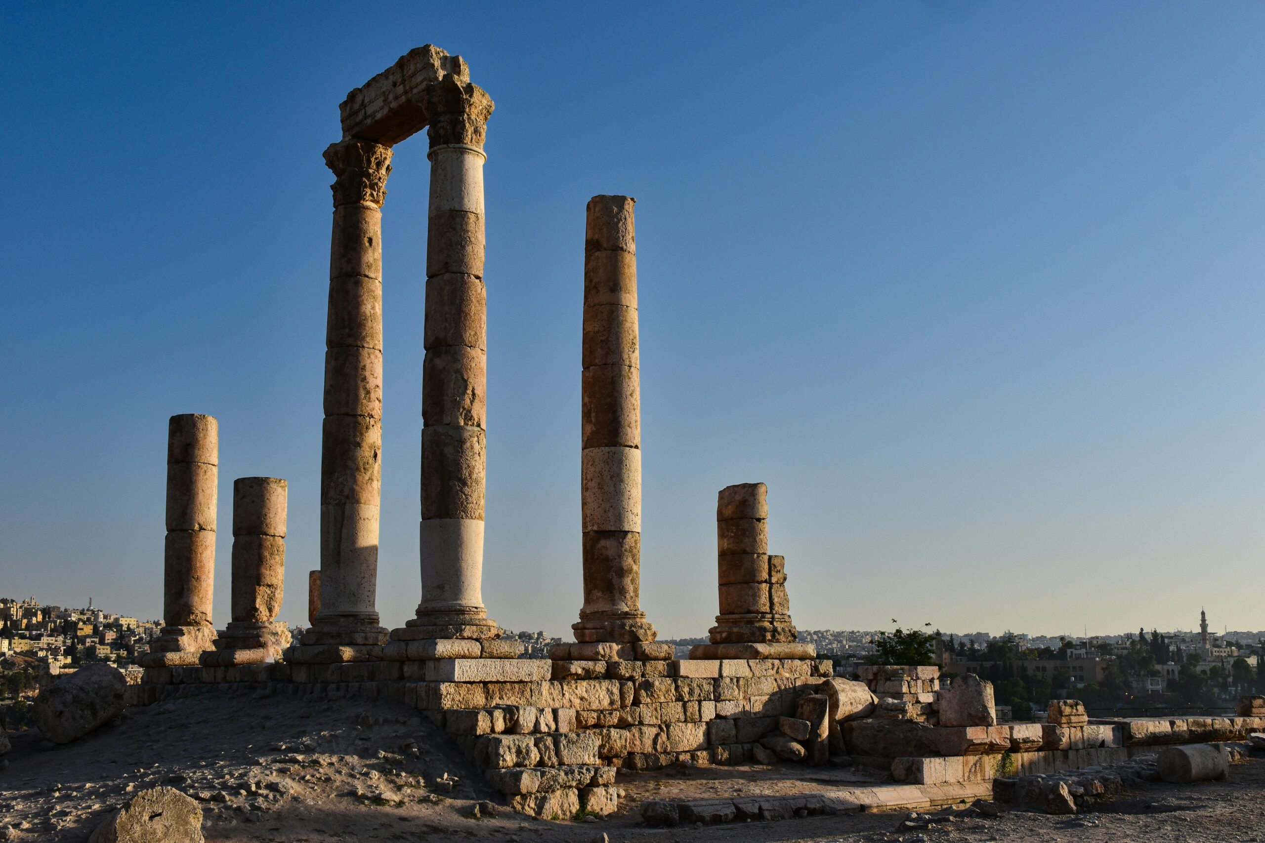Explore the ancient Roman ruins at Amman Citadel, a historic landmark in Jordan.